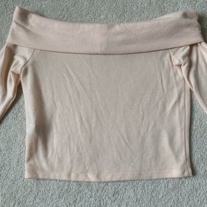 Pink off the shoulder sweater